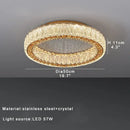 Luxury gold crystal ceiling lamp for living room