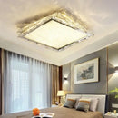 Modern gold square crystal ceiling lamp bedroom luxury led lighting