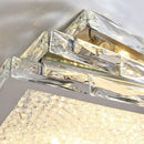 Modern gold square crystal ceiling lamp bedroom luxury led lighting