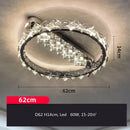 DecorBites™ Crystal Ceiling Lamp: Modern Luxury Dimmable Lighting for Living Dining Bedroom