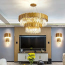 DecorBites™ Crystal Ceiling Lamp: Modern Luxury Gold Round LED Living Room Lighting Fixtures