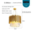 DecorBites™ Crystal Ceiling Lamp: Modern Luxury Gold Round LED Living Room Lighting Fixtures