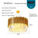 DecorBites™ Crystal Ceiling Lamp: Modern Luxury Gold Round LED Living Room Lighting Fixtures