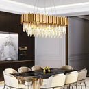 DecorBites™ Crystal Ceiling Lamp: Modern Luxury Gold Round LED Living Room Lighting Fixtures