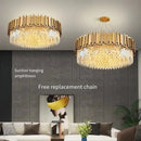 DecorBites™ Crystal Ceiling Lamp: Modern Luxury Gold Round LED Living Room Lighting Fixtures