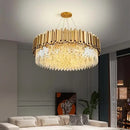 DecorBites™ Crystal Ceiling Lamp: Modern Luxury Gold Round LED Living Room Lighting Fixtures