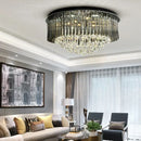 Modern black and gold crystal ceiling lamp living room chandelier