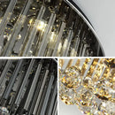Modern black and gold crystal ceiling lamp living room chandelier