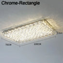 Modern geometric clear crystal ceiling lamp for living room