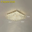 Modern geometric clear crystal ceiling lamp for living room