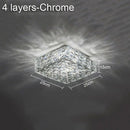 Modern geometric clear crystal ceiling lamp for living room