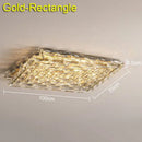 Modern geometric clear crystal ceiling lamp for living room
