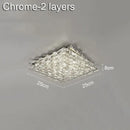 Modern geometric clear crystal ceiling lamp for living room