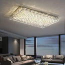Modern geometric clear crystal ceiling lamp for living room