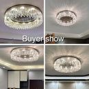 Modern chrome crystal ceiling lamp for living room luxury led lighting