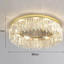 Modern chrome crystal ceiling lamp for living room luxury led lighting