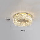 Modern chrome crystal ceiling lamp for living room luxury led lighting