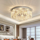 Modern chrome crystal ceiling lamp for living room luxury led lighting