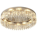 Modern chrome crystal ceiling lamp for living room luxury led lighting