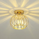 Modern gold crystal ceiling lamp for hallway and aisle decor