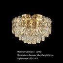 Modern golden crystal ceiling lamp for living room