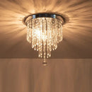 Elegant golden crystal ceiling light dining room teardrop chandelier