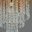 Elegant golden crystal ceiling light dining room teardrop chandelier