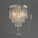 Elegant golden crystal ceiling light dining room teardrop chandelier