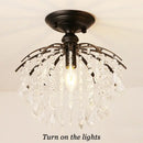 DecorBites™ Crystal Ceiling Light: Luxury Modern Chandelier for Home Living Spaces