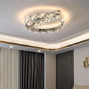 Modern chrome crystal ceiling light for living room