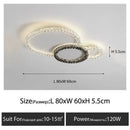 Modern luxury triple ring crystal ceiling lights led – living room