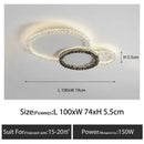 Modern luxury triple ring crystal ceiling lights led – living room