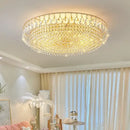 Luxury gold round crystal ceiling lights for bedroom