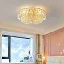 Luxury gold round crystal ceiling lights for bedroom