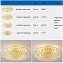 Luxury gold round crystal ceiling lights for bedroom