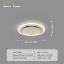Modern gold crystal ceiling light for bedroom and living room