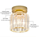 Modern black & gold crystal ceiling lights bedroom glass lamp
