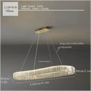 Modern crystal ceiling pendant – dining room double ring chandelier