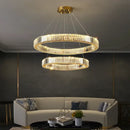 Modern crystal ceiling pendant – dining room double ring chandelier