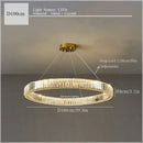 Modern crystal ceiling pendant – dining room double ring chandelier