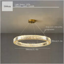 Modern crystal ceiling pendant – dining room double ring chandelier