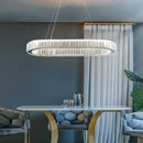 Modern crystal ceiling pendant – dining room double ring chandelier
