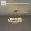 Modern crystal ceiling pendant – dining room double ring chandelier