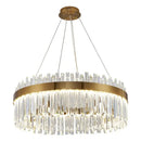 Modern gold crystal ceiling pendant light dining room chandelier