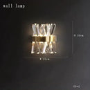 Modern copper crystal ceiling pendant light – dining room geometric glass