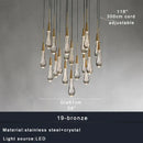 DecorBites™ Crystal Ceiling Pendant Lights for Dining Room, Luxury Designer Foyer Decor Lighting