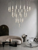 DecorBites™ Crystal Ceiling Pendant Lights for Dining Room, Luxury Designer Foyer Decor Lighting