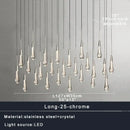 DecorBites™ Crystal Ceiling Pendant Lights for Dining Room, Luxury Designer Foyer Decor Lighting