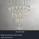 DecorBites™ Crystal Ceiling Pendant Lights for Dining Room, Luxury Designer Foyer Decor Lighting