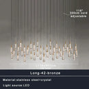 DecorBites™ Crystal Ceiling Pendant Lights for Dining Room, Luxury Designer Foyer Decor Lighting